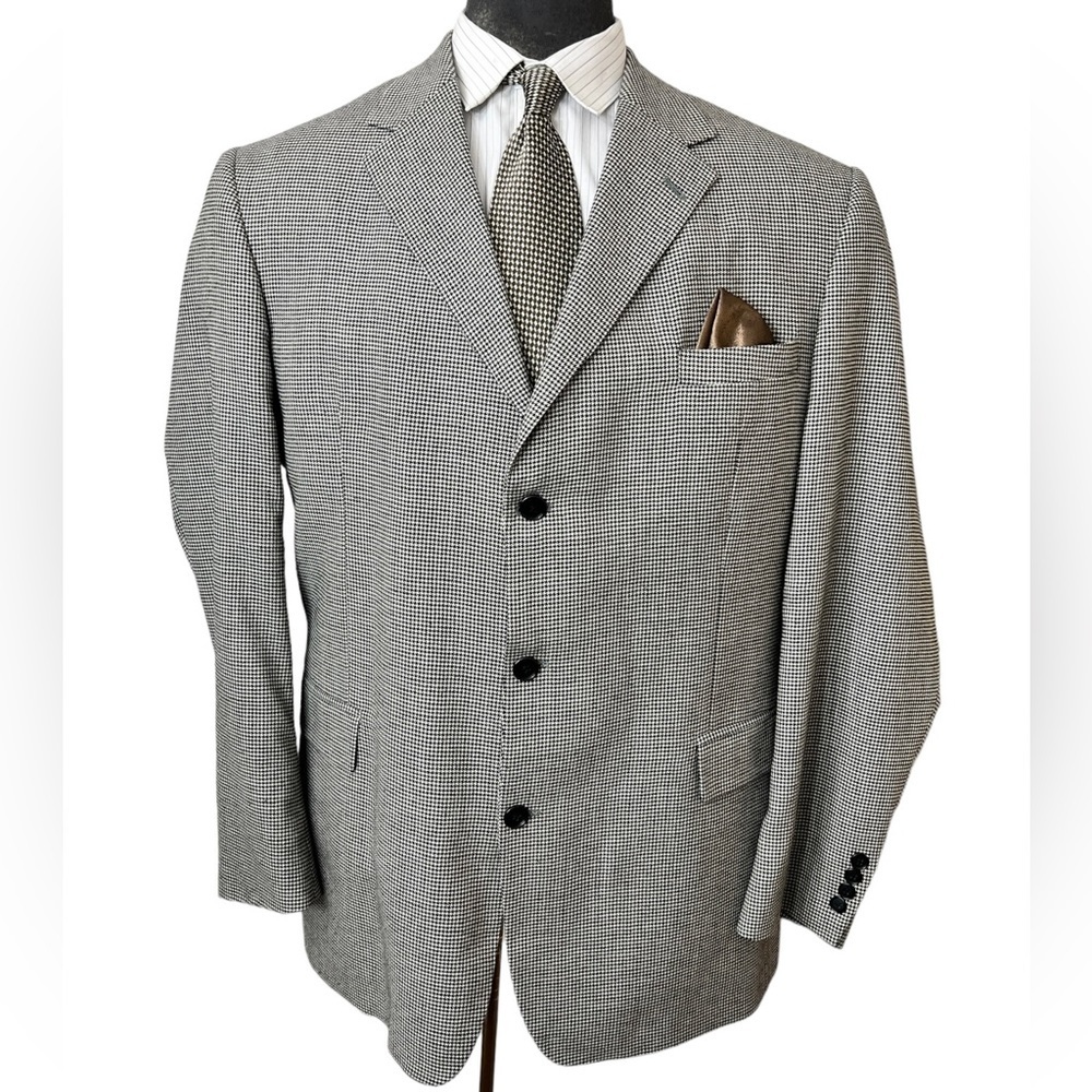 ANDREW FEZZA FUSION MENS WOOL AND SILK BLAZER SIZE 46 L. AMAZINGLY STUN☑️